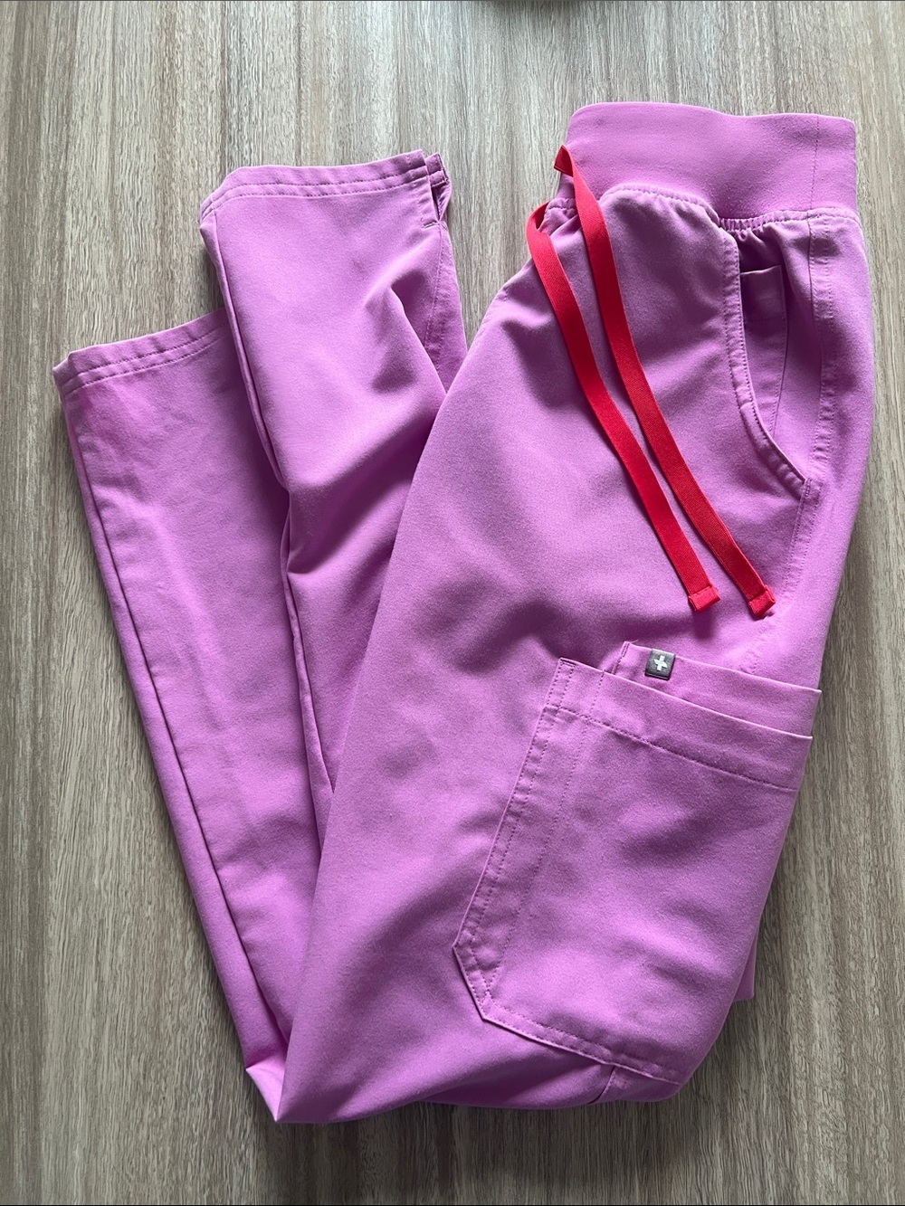 Figs Yola Scrub Pants in Pink Cloud